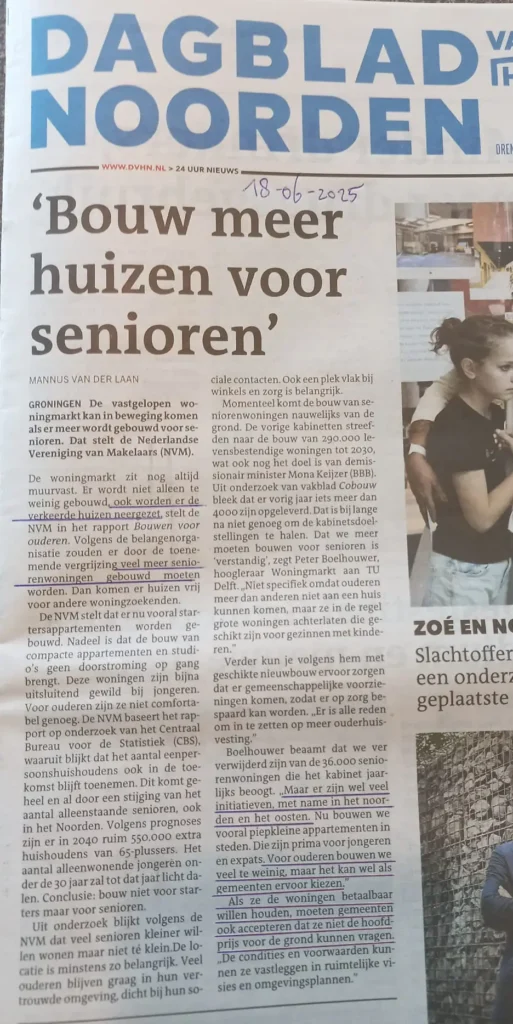 Bouw meer huizen voor senioren